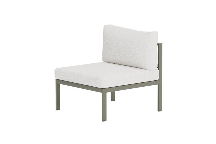 Loungesessel mit Kissen und Metallrahmen