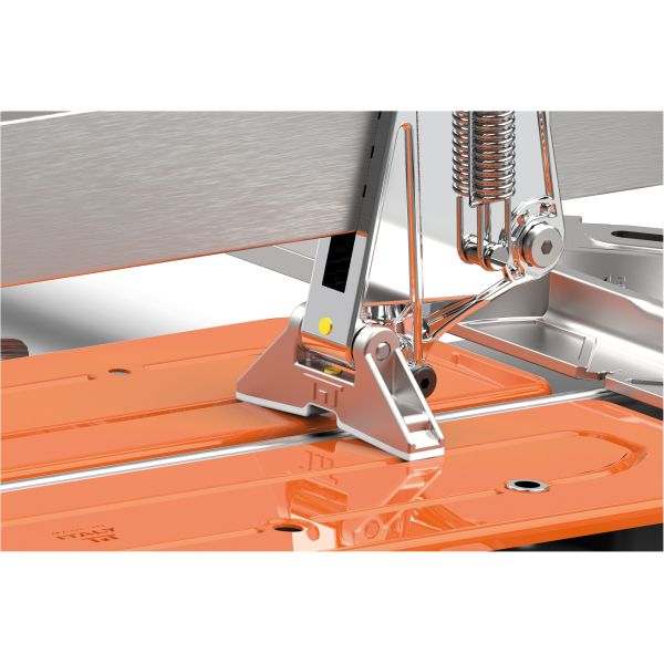 Detailansicht Fliesenschneider mit Anschlagwinkel