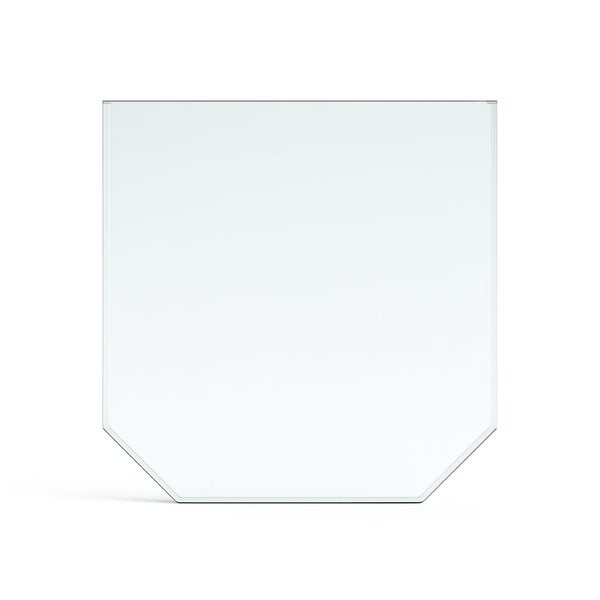 Funkenschutzplatte aus Glas, sechseckige Form, transparent