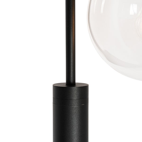 Moderne Laterne schwarz mit Klarglas 200 cm IP44 - Sfera