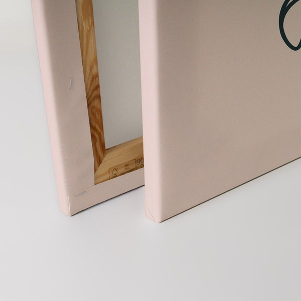 Detailansicht einer Leinwand mit Holzrahmen