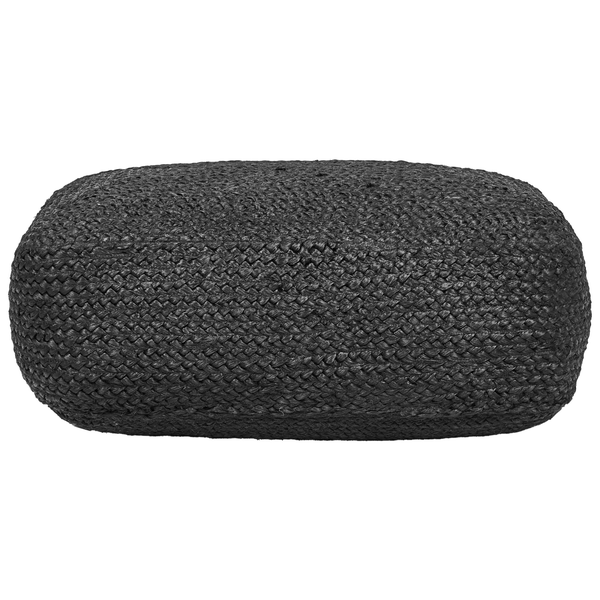 Pouf ISARDA Jute Schwarz 40 cm 70 cm 20 cm
