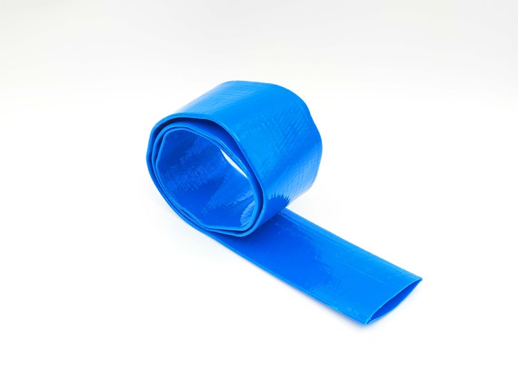 6 Zoll | 150 mm - Meterware - PVC Flachschlauch - Bauschlauch - Industrieschlauch - blau