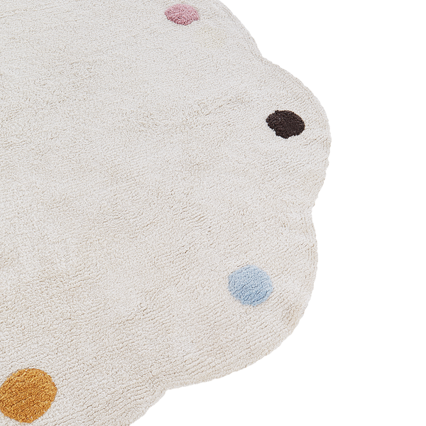 Kinderteppich DUREVI Hellbeige ø 120 cm Baumwolle