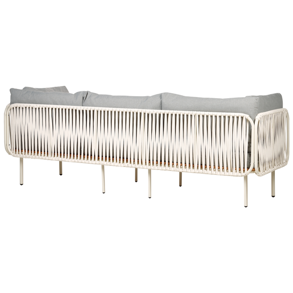 Gartensofa 3-Sitzer SENISE Metall Grau