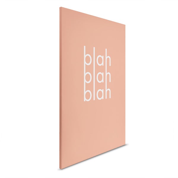Dekoratives Wandbild mit dem Schriftzug Blah.