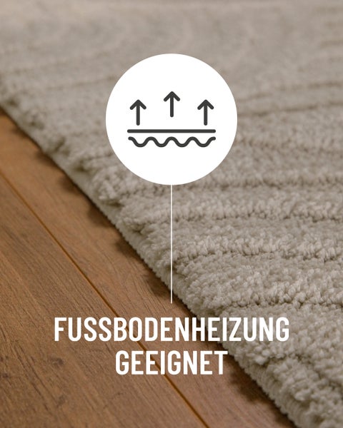 Teppich für Fußbodenheizung geeignet.