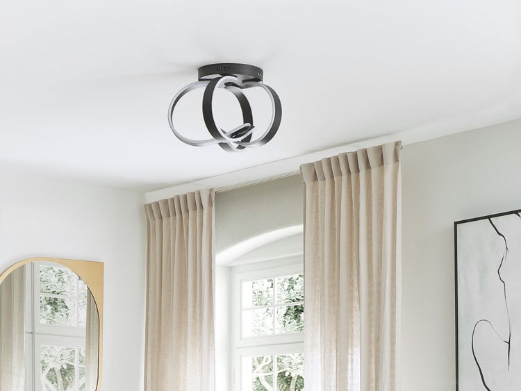 LED Deckenlampe NURA Metall Schwarz