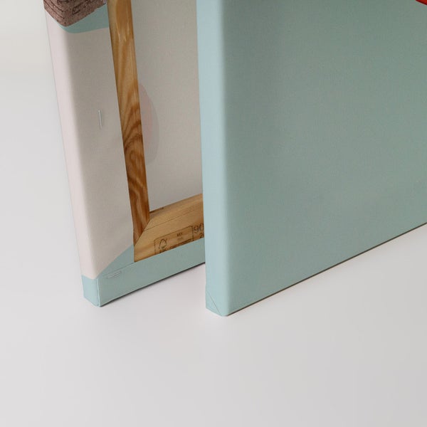 Zwei Keilrahmen mit Leinwand und Holzrahmen