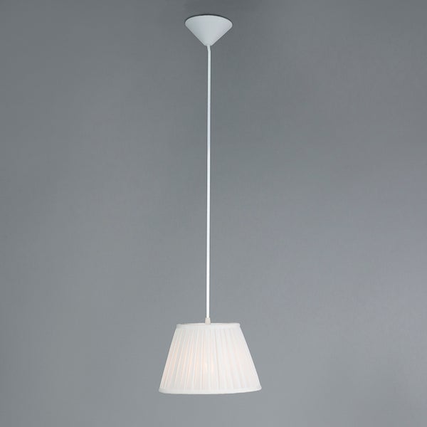 Retro Hängelampe Creme 25 cm - Plissee
