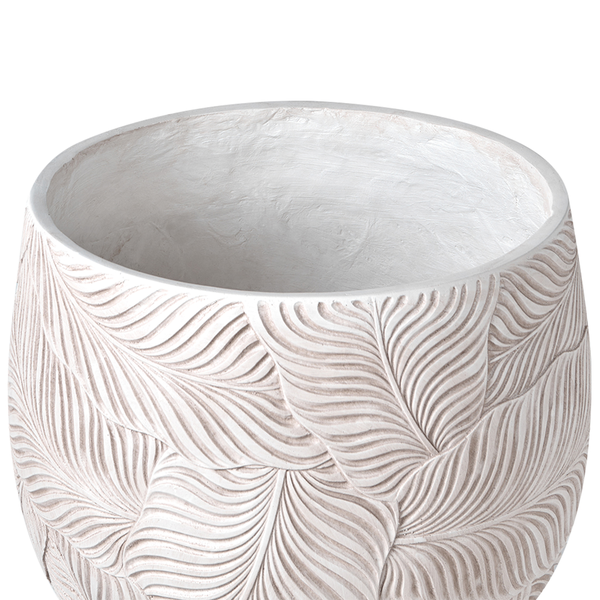 Blumentopf mit Blattmuster