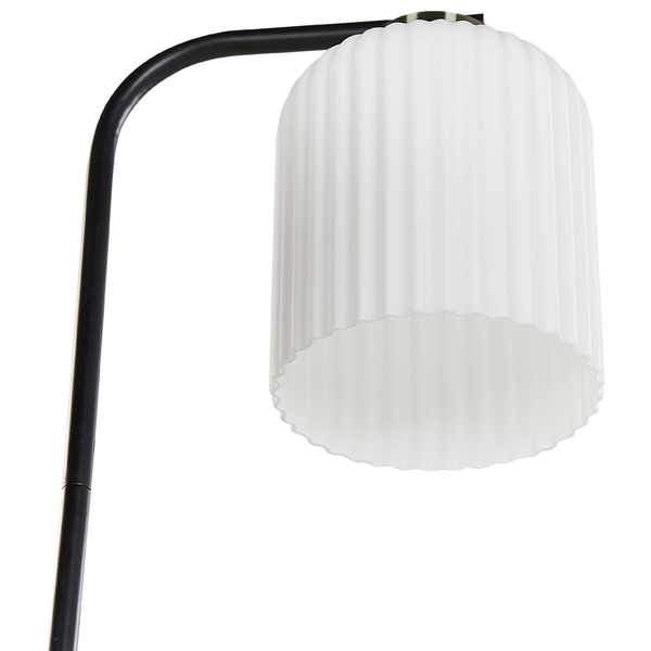 Stehlampe CAUDELO Metall Schwarz / Weiß