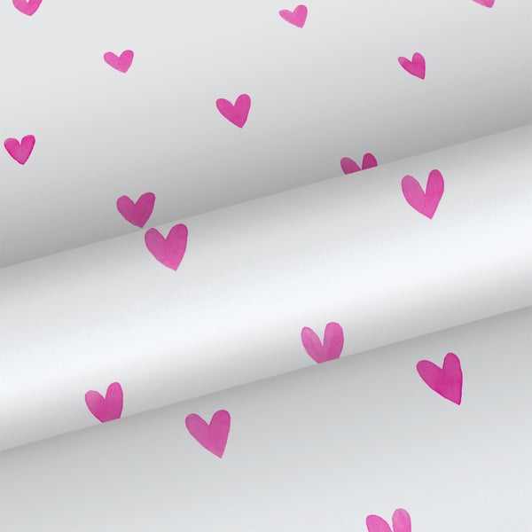 Walls4You Tapete Konfetti Herzen Rosa und Weiß - 53 cm x 10.05 m - 935292
