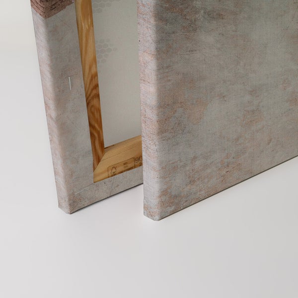 Leere Leinwand auf Keilrahmen, Detailansicht