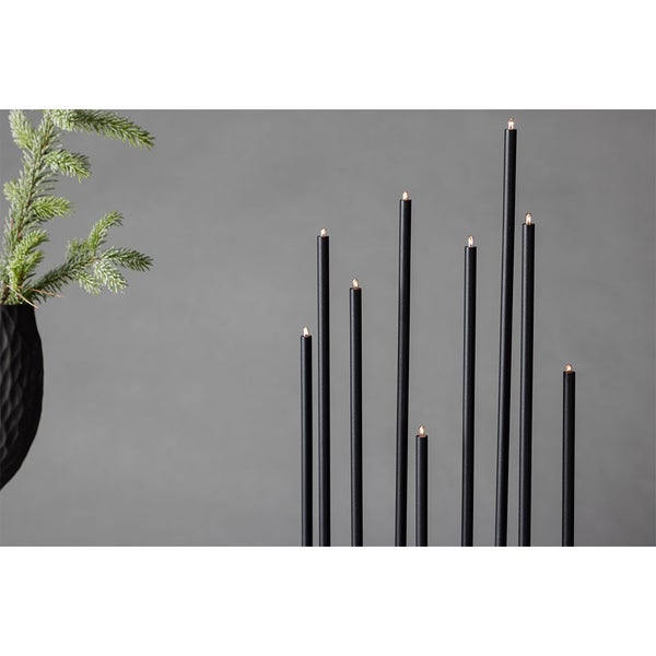 Vallåsen Adventsleuchter elektrisch 9 Lichter schwarz. 27 X 6 X 42 cm