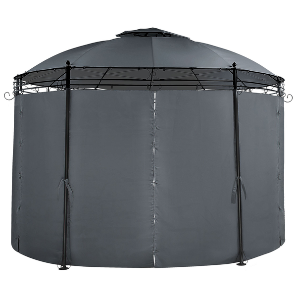 Pavillon SAFARA Metall 368 cm 368 cm Graphitgrau