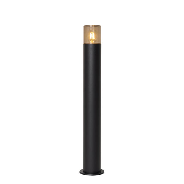 Stehende Außenleuchte schwarz mit Rauchschirm 70 cm - Odense