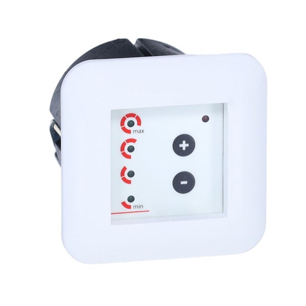 Elektronischer Drehzahlregler für Ventilator zur Unterputzmontage mit Tasten zur Geschwindigkeitsregelung und LED Anzeige