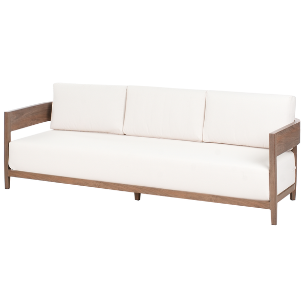 Dreisitzer Sofa mit Holzrahmen und Polster