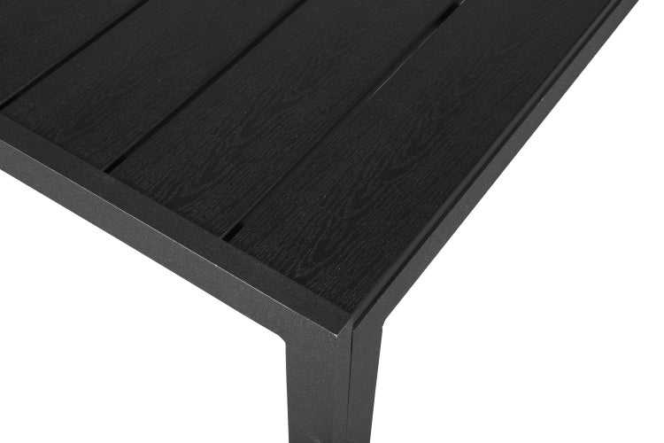 Noma Gartentisch 90 x 90 cm, schwarz und schwarz. 90 X 90 X 75 cm