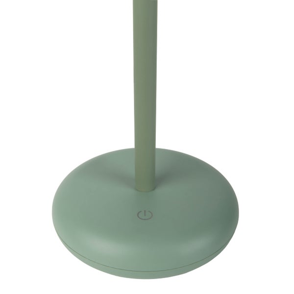 Akku-Tischleuchte PASI für Außen und Innen, aus Metall und Kunststoff in Mint, dimmbar, mit Touch- und Memory-Funktion, ca. 26 cm hoch