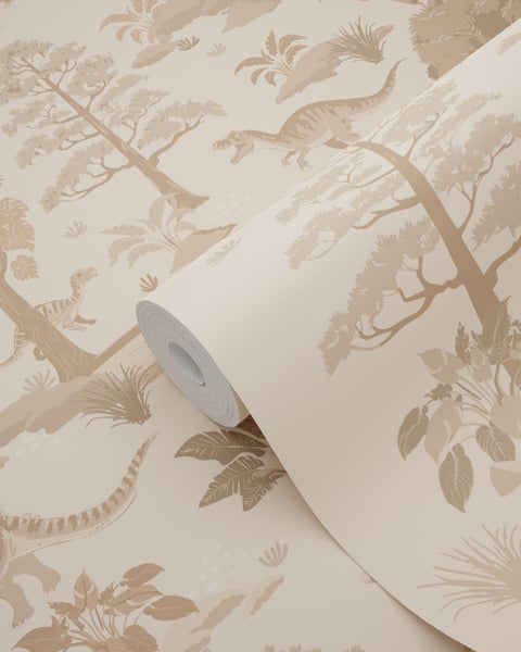 ESTAhome Tapete Dinosaurier Beige - 50 x 900 cm - 131659