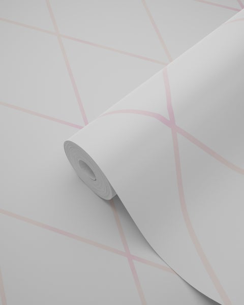 Origin Wallcoverings Tapete Karomuster Puderrosa und Weiß - 53 cm x 10.05 m - 347493