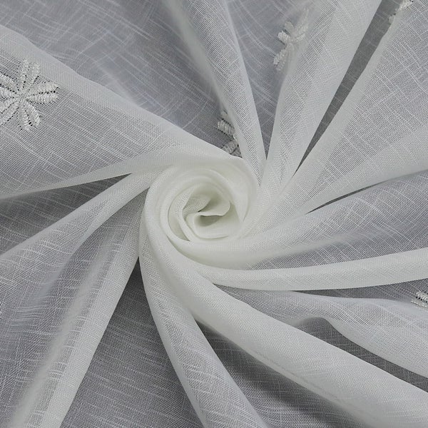 Gardinenstoff mit Blumenmuster