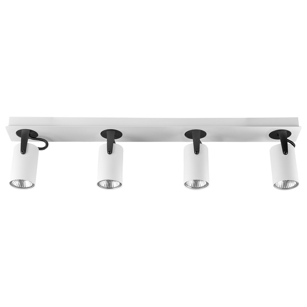 Strahler 4-flammig KLIP verstellbar Metall Weiß