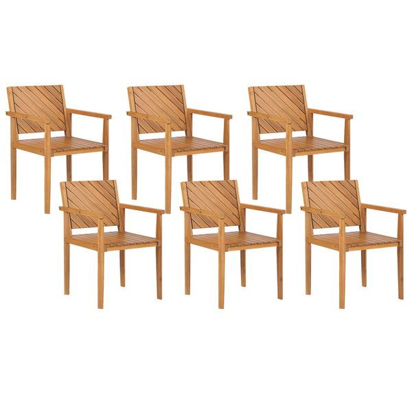 Gartenmöbel Set 6-Sitzer BARATTI Akazienholz Braun