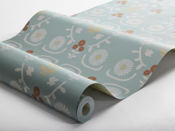 Tapetenrolle mit Blumenmuster