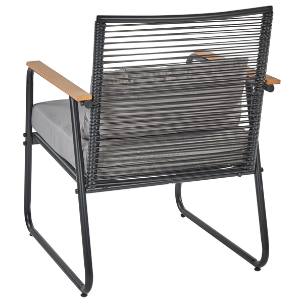Lounge Set mit Tisch 4-Sitzer POMONTE Metall Schwarz