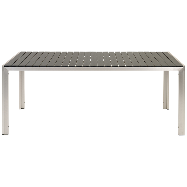 Gartenmöbel Set mit Bänken 6-Sitzer NARDO Schwarz / Silber