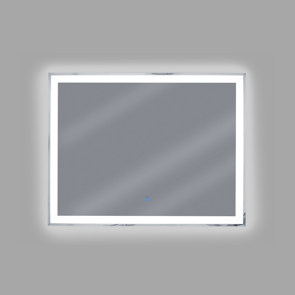 LED-Badezimmer-Spiegel ARGENS 90 cm 70 cm Silber