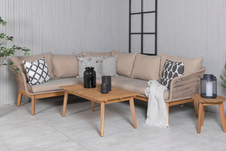 Chania Loungeset 2 Teile braun,Akazie. 1 X 1 X 1 cm