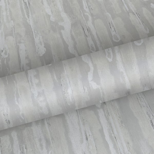 Sanders und Sanders Tapete Holzoptik Grauweiß - 53 cm x 10 m - 640065