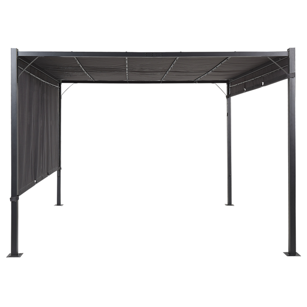 Pavillon LED PARGA Metall 310 cm 310 cm Dunkelgrau