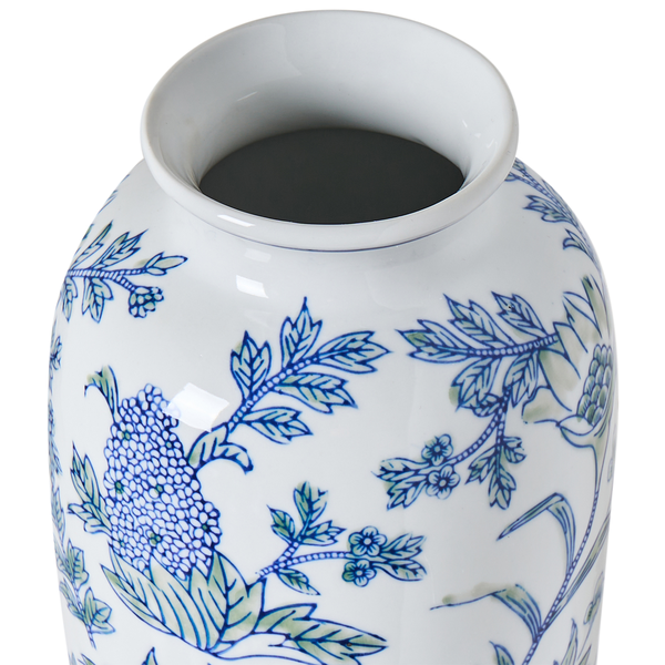 Dekorative Vase aus Keramik mit floralem Muster