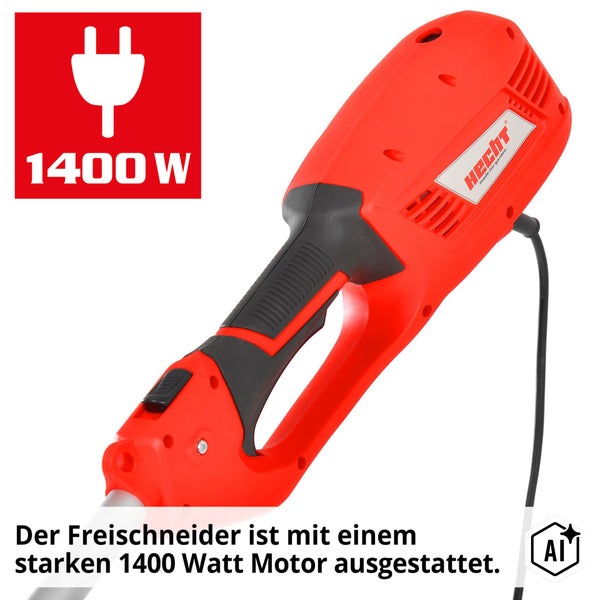 Elektro Freischneider Handgriff mit 1400 Watt Motor von Hecht