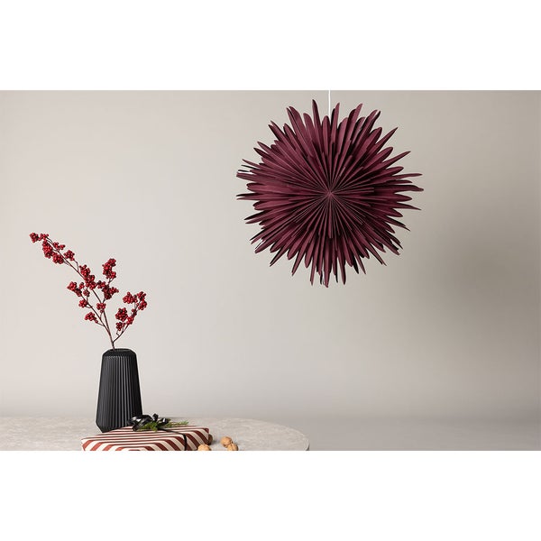 Sälen Weihnachtsstern mit Licht Papier Ø60 cm Pendelleuchte dunkelrot. 60 X 21 X 60 cm