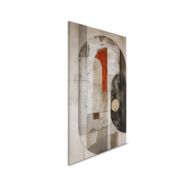 Abstraktes Wandbild mit geometrischen Formen