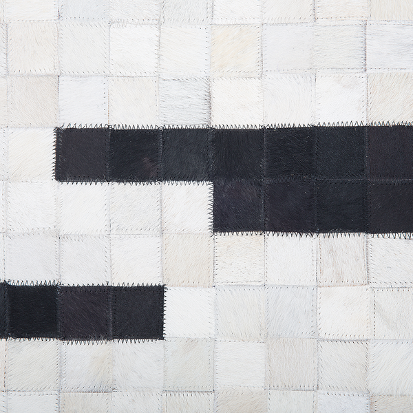 Teppich BOLU Schwarz 160 x 230 cm Echtleder