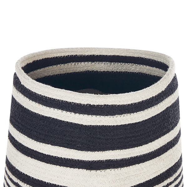 Gestreifter Wäschekorb aus Baumwolle