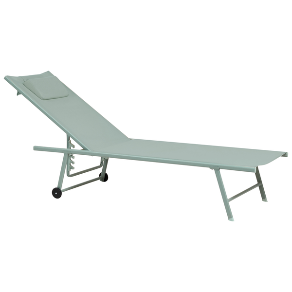 Liege mit Kopfkissen und Rollen