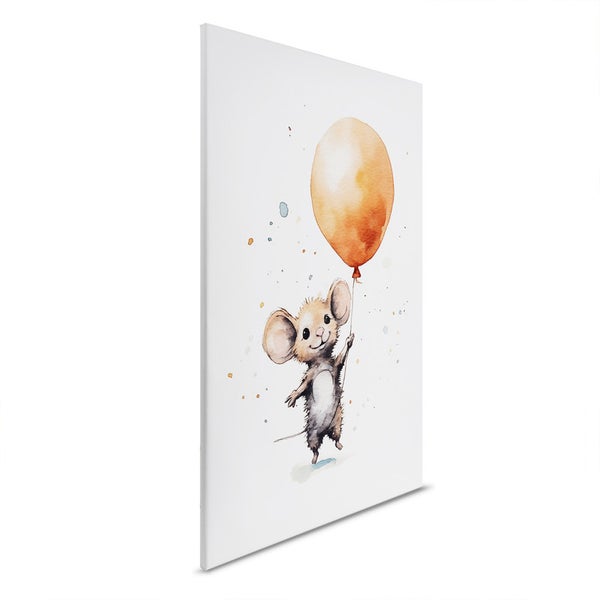 Leinwandbild mit Maus und Ballon Motiv
