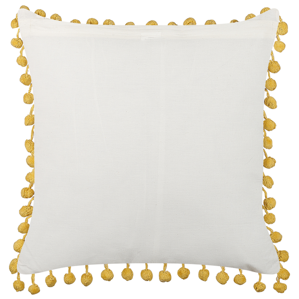 Dekokissen LYCROIS Baumwolle 45 x 45 cm Gelb Blumenmuster