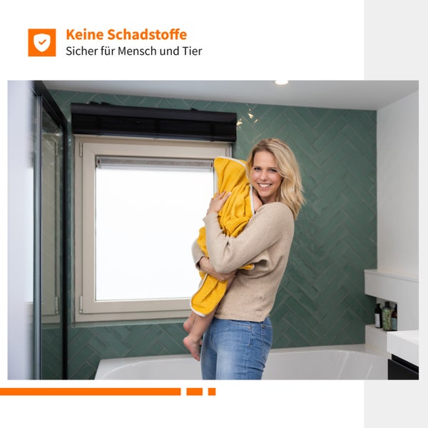 Simple Fix Fensterfolie - Milchglasfolie 45 x 500 cm - Sichtschutzfolie Fenster Folie, Isolierfolie, Fensterfolie Milchglas - Fensterfolie Blickdicht Selbsthaftend - Milch