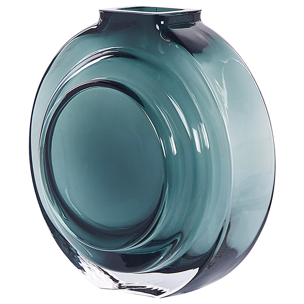 Blumenvase KAPELI Glas 15 cm Türkis