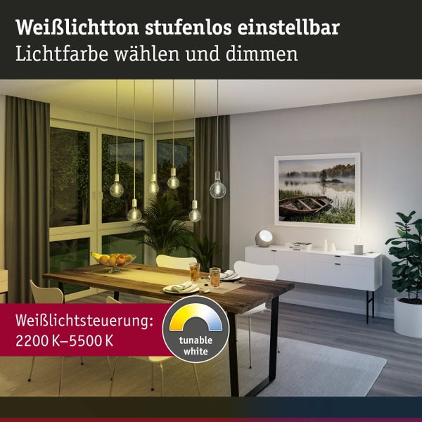Nachhaltige Wohnraumleuchte aus 100 Prozent recyceltem Filz, schallmindernd, Symbol für recyceltes Material.