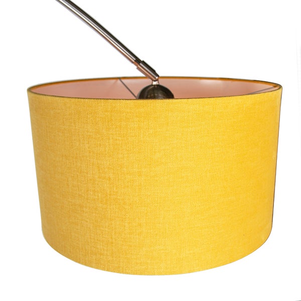 Bogenleuchte Stahl mit gelbem Schirm 35/35/20 - XL